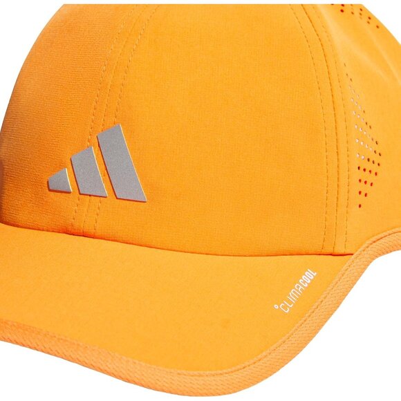 Adidas Men's Pure Orange Metallic Superlite Lightweight Athletic Running Cap - Picture 3 of 7